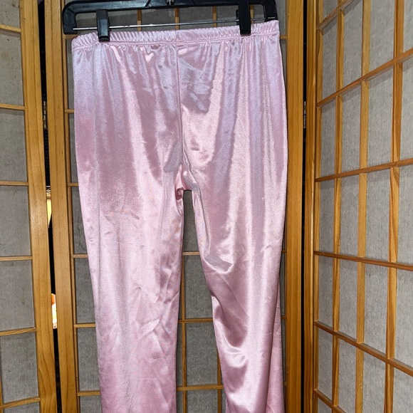 Pink Satin and Feather Trim Top & Pants Set - Picture 8 of 12